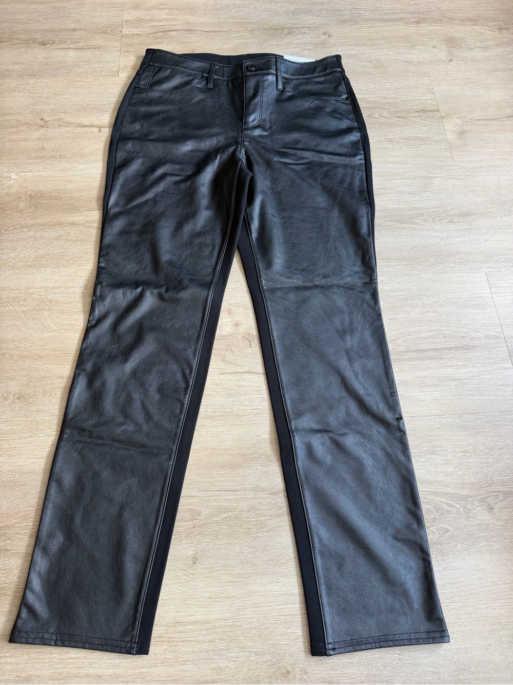 Chico's Black Faux Leather Straight Leg Pants